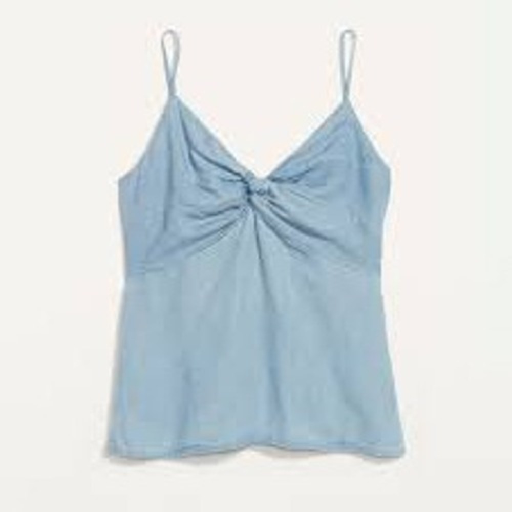 Old Navy Light Wash Denim‎ Twist Front Cami Tank Top Women Size 2X
